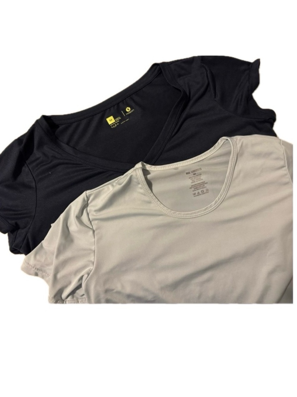 Athletic Bundle of 2 Workout Tees Black & Gray Size Medium Activewear